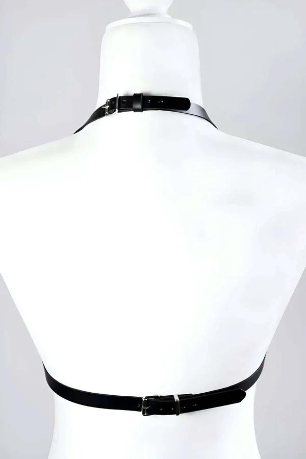Adjustable Faux Leather Bra Harness