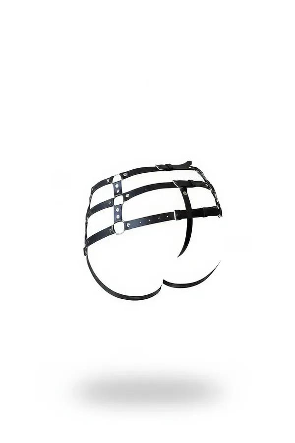 Strappy Faux Leather High-Waist Garter Harness