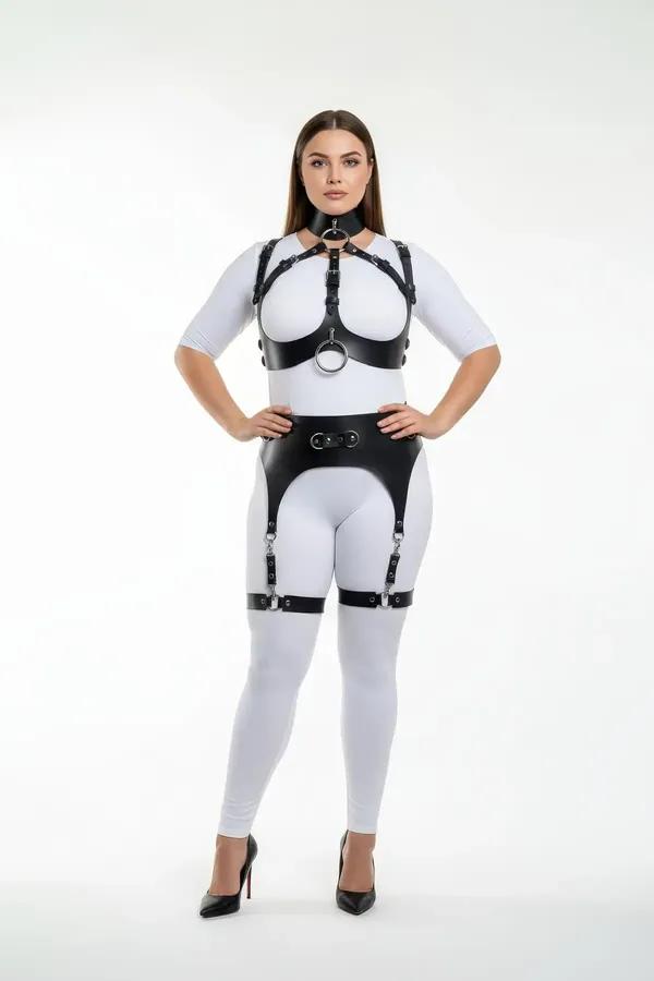 Full Body Harness with Garter Belt and Thigh Straps