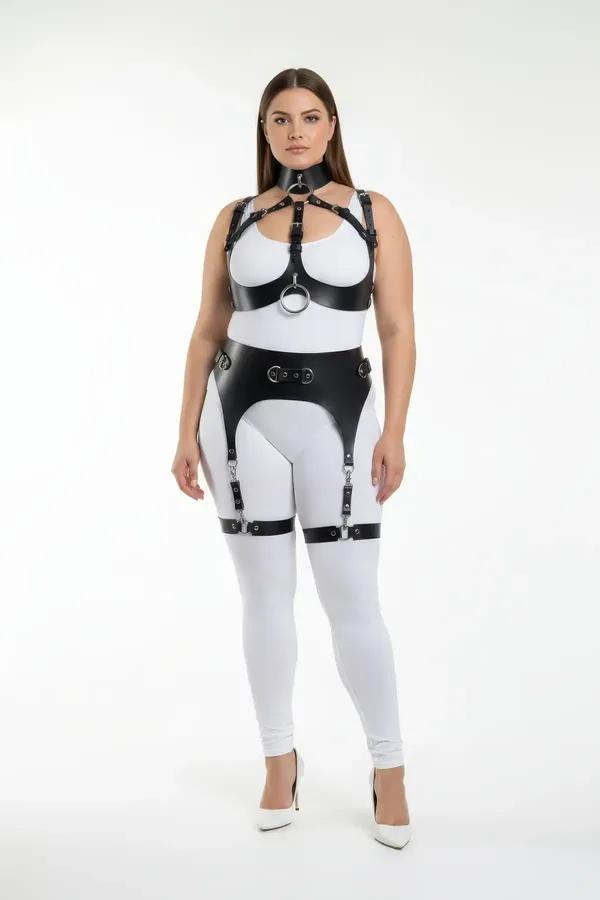 Full Body Harness with Garter Belt and Thigh Straps