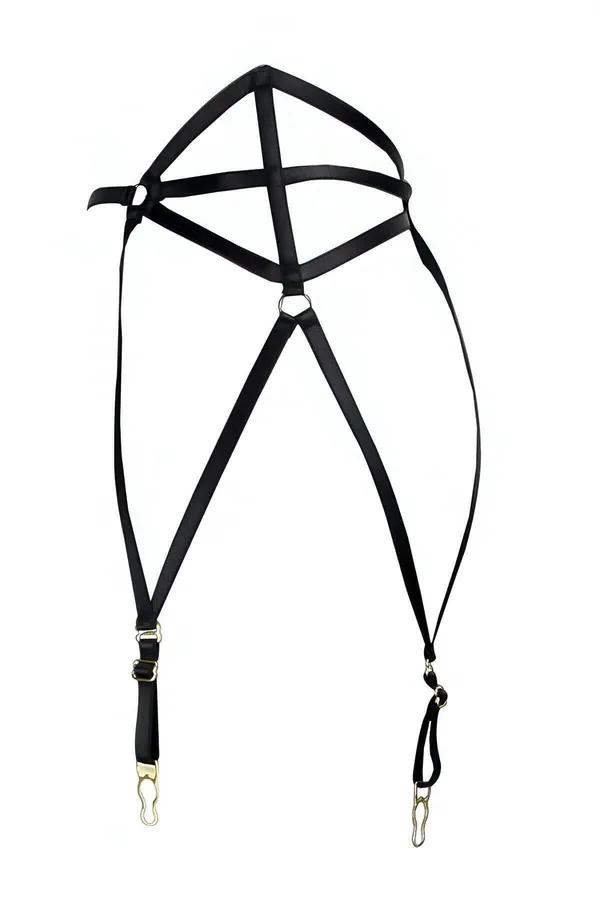 Cat Ear Garter Harness with Adjustable Thigh Straps