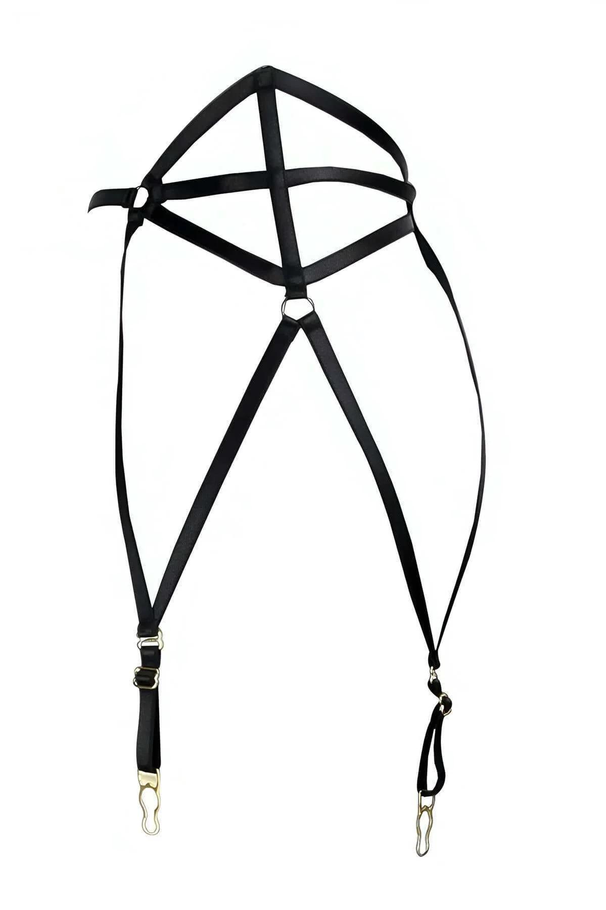 Cat Ear Garter Harness with Adjustable Thigh Straps