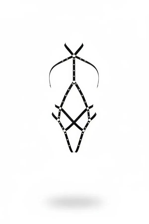 Geometric Body Harness with Metal Rings