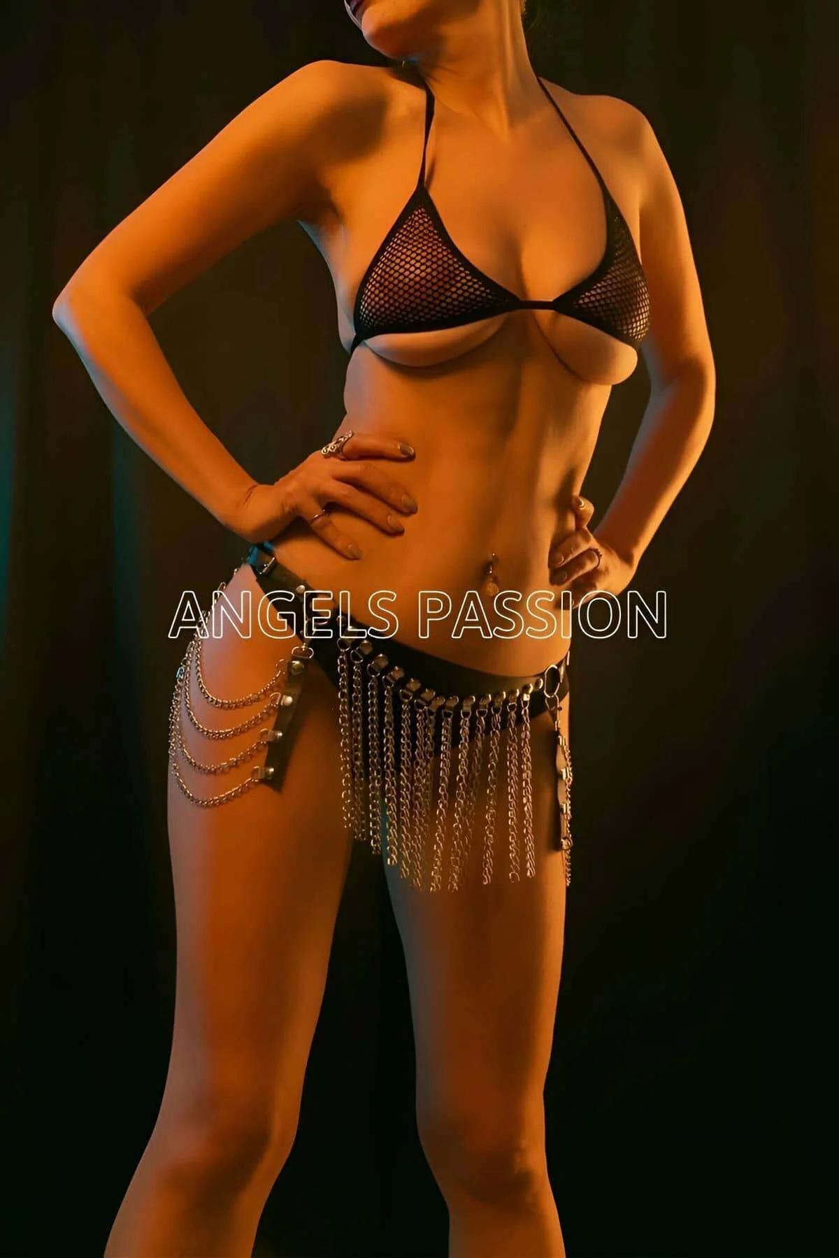 Faux Leather Fringe Hip Harness with Silver Chains