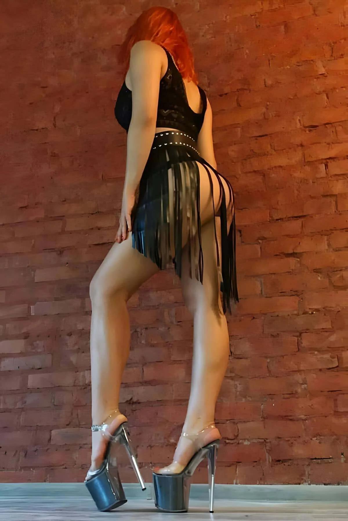 Faux Leather Tassel Fringe Mini Skirt