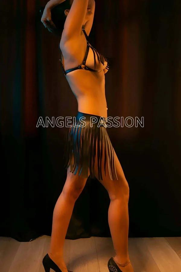 Fringe Faux Leather Bra, Choker & Skirt Harness Set