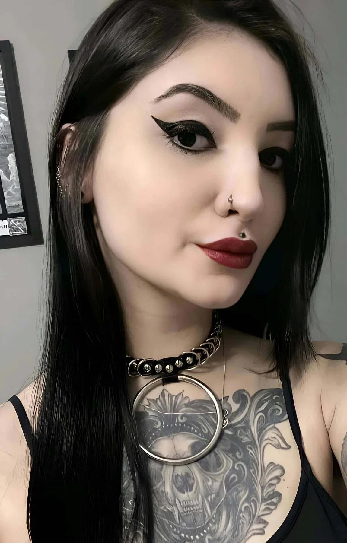 Rubber Choker with Silver O-Ring and Studs