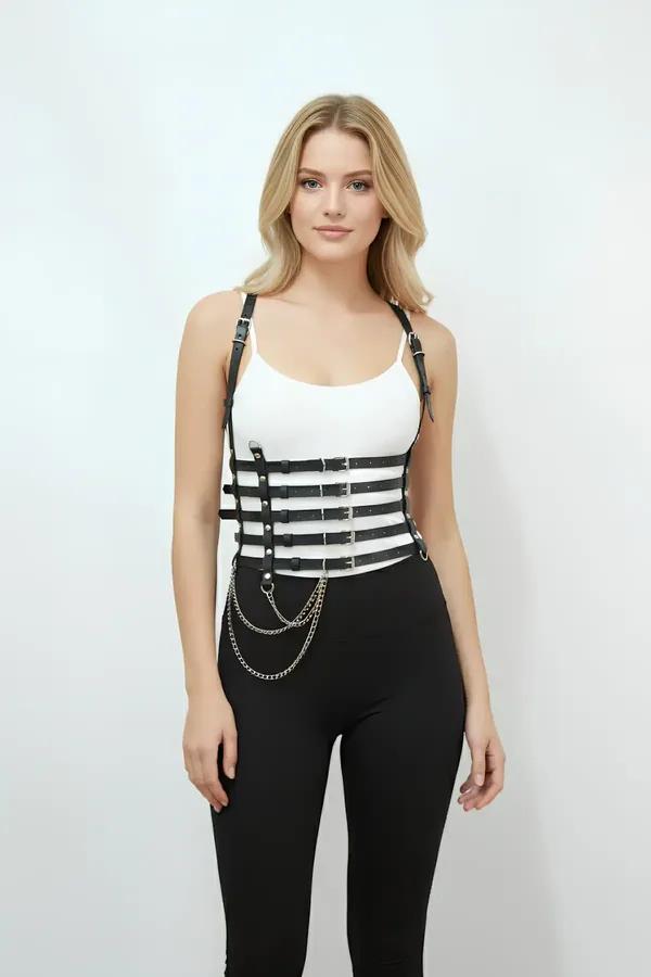Multi-Strap Waist Harness with Detachable Chain