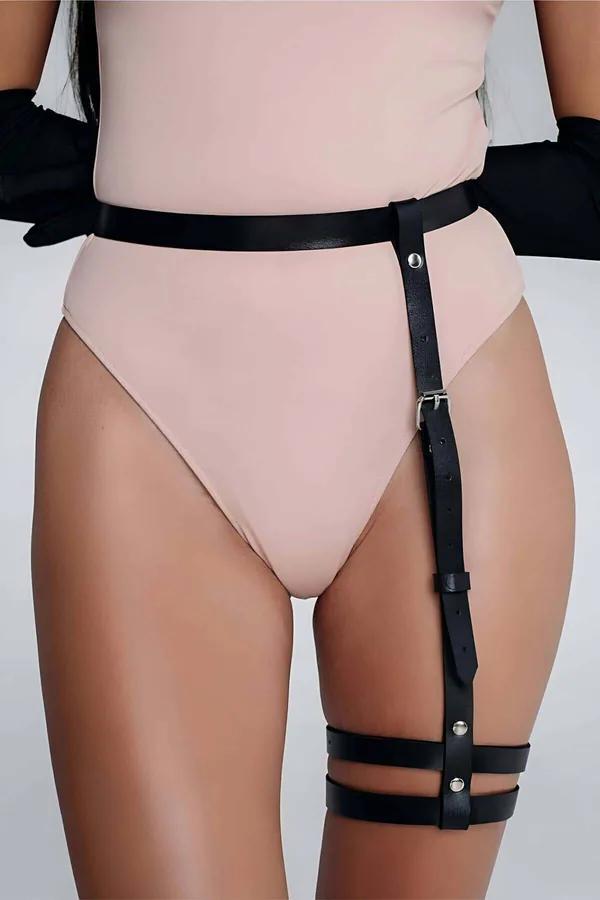 Adjustable Thigh Garter Belt with Dual Strap Design