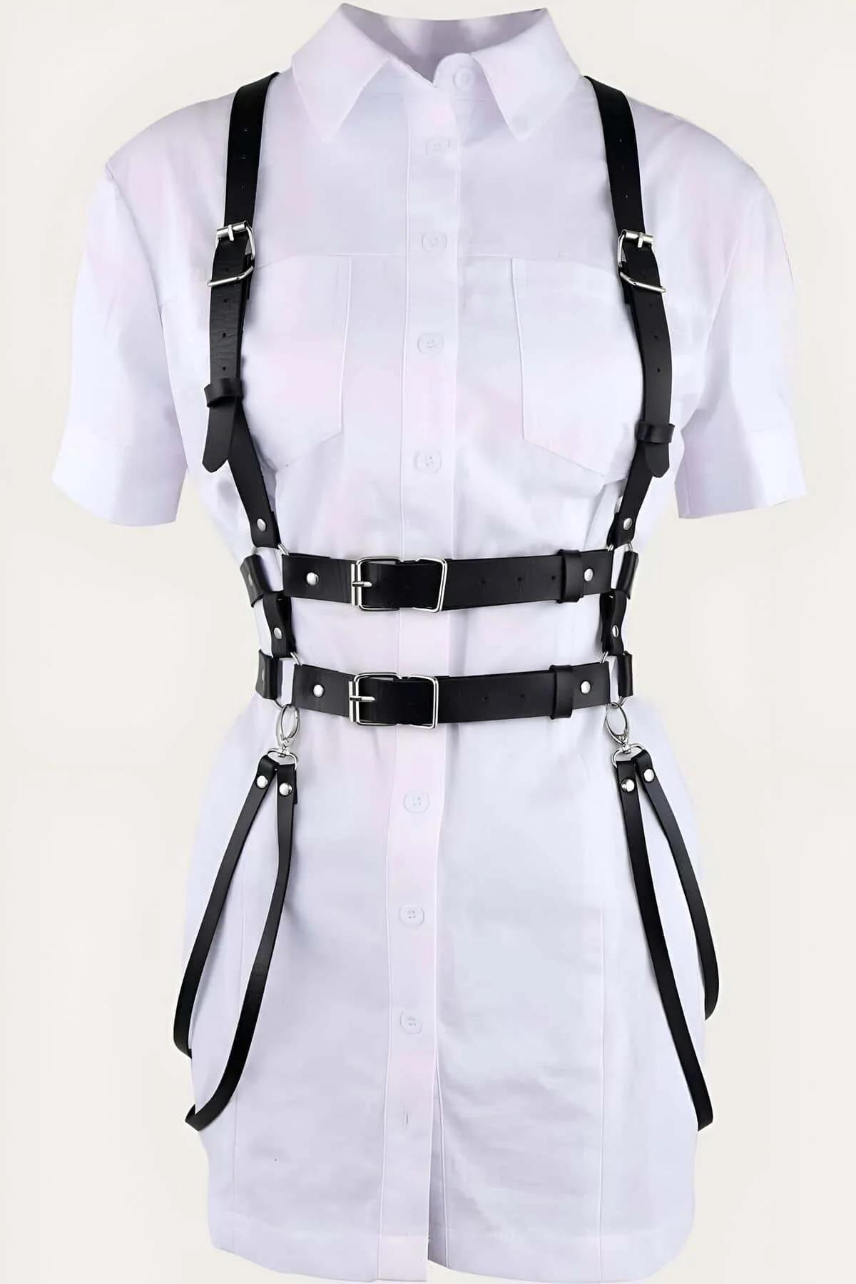 Adjustable Strappy Body Harness with Buckles