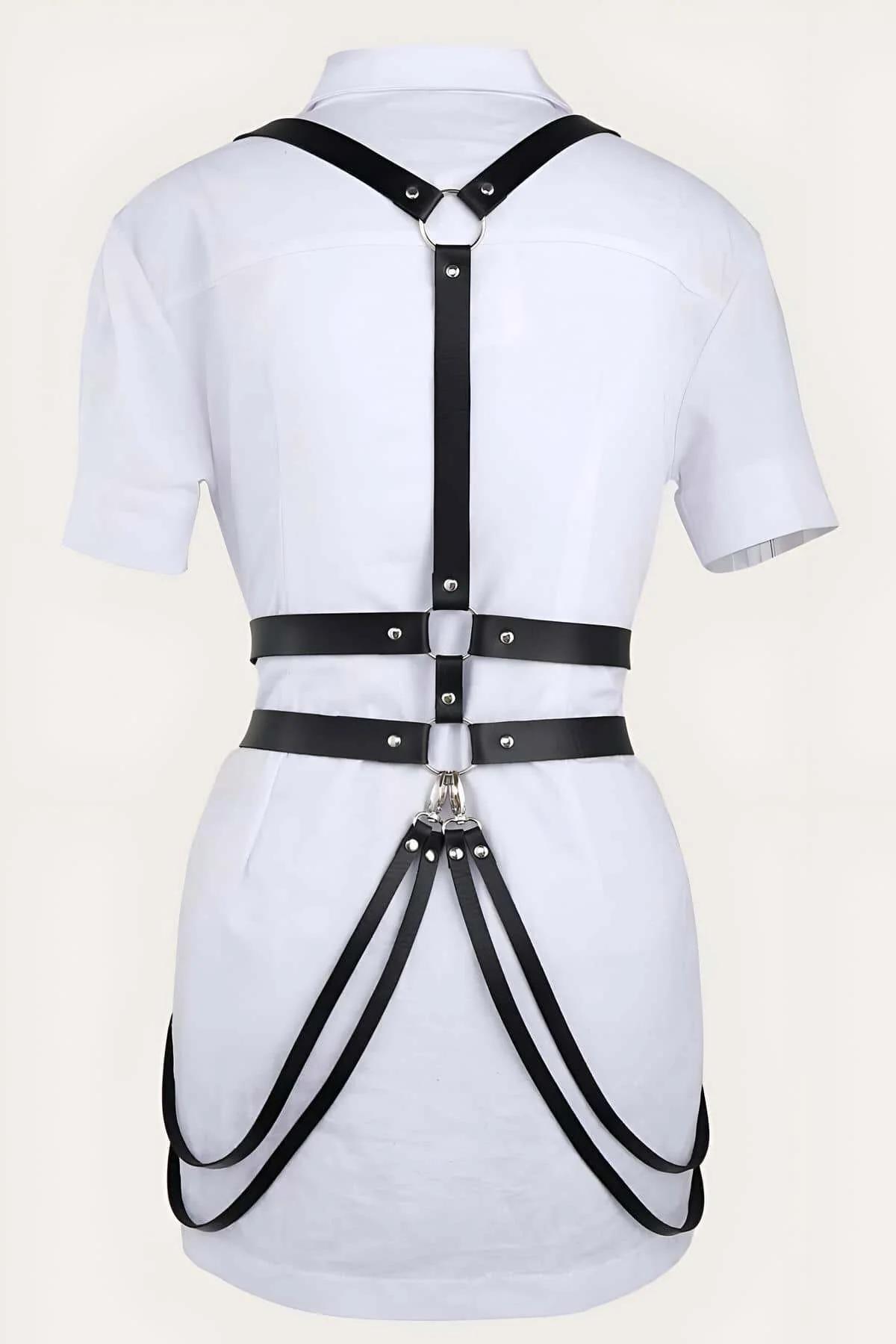 Adjustable Strappy Body Harness with Buckles