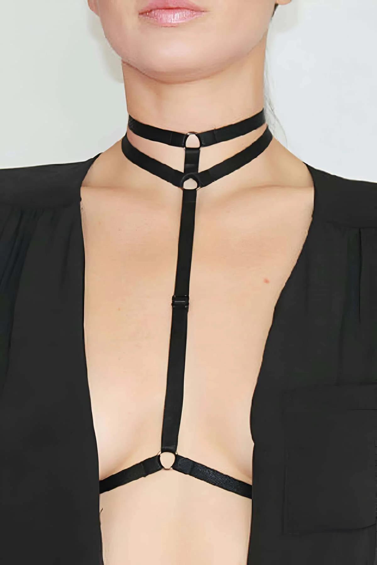 Double Strap Choker Body Harness
