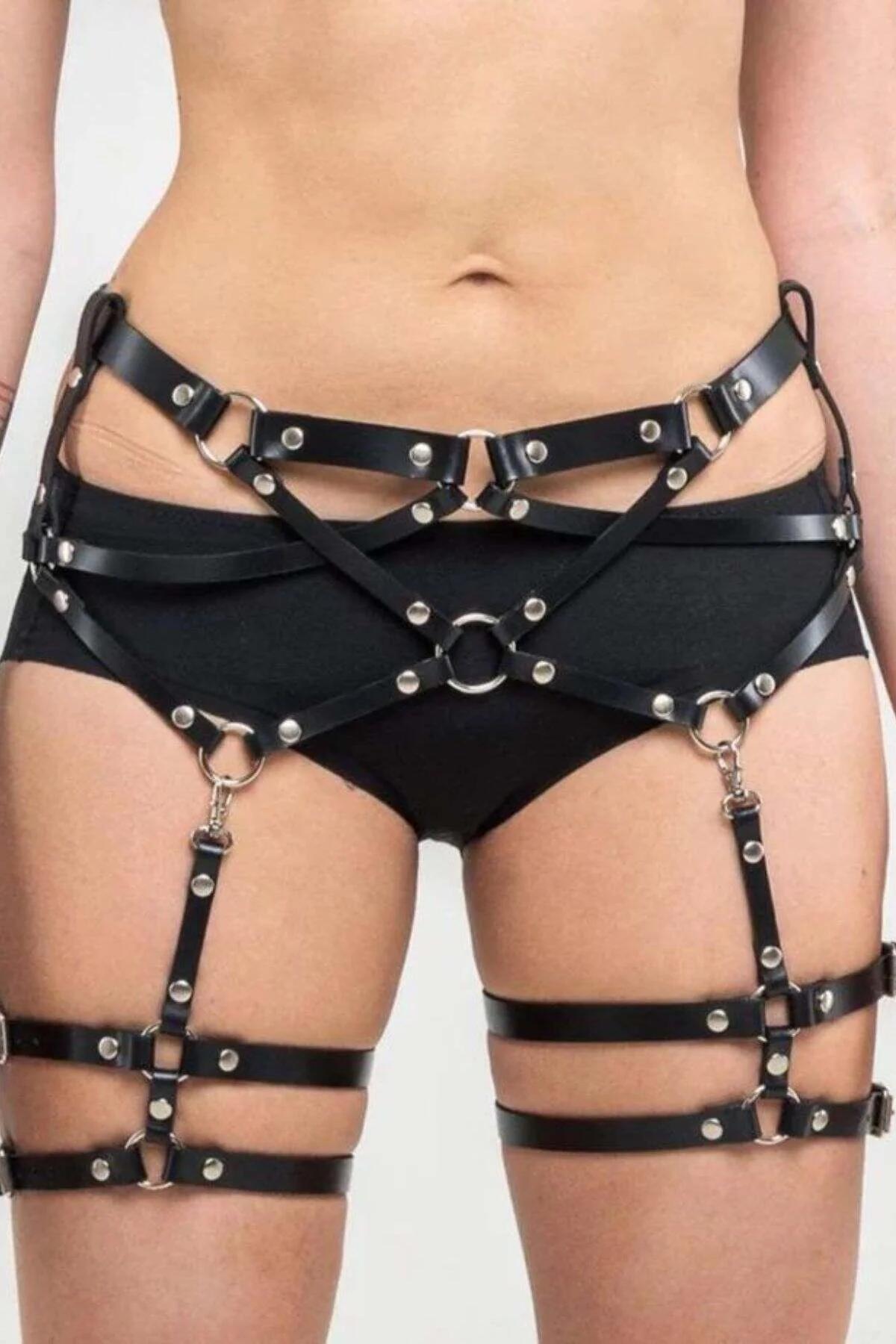 Multi-Strap Thigh Harness with Adjustable O-Rings