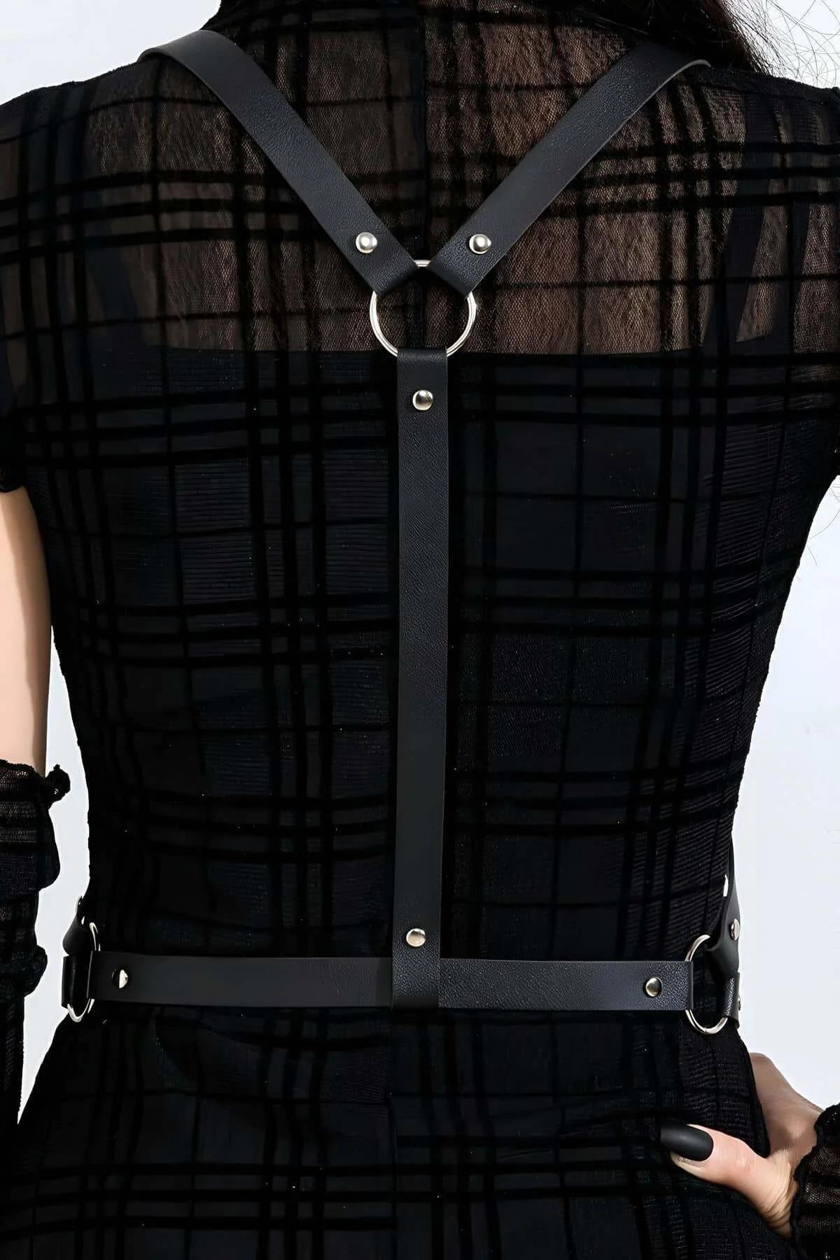 Diagonal Chest Harness with Adjustable Waist Strap