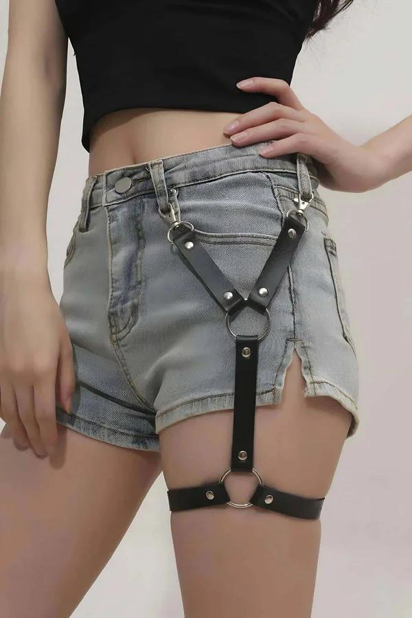 Single Leg Garter Harness with Belt Loop Clips