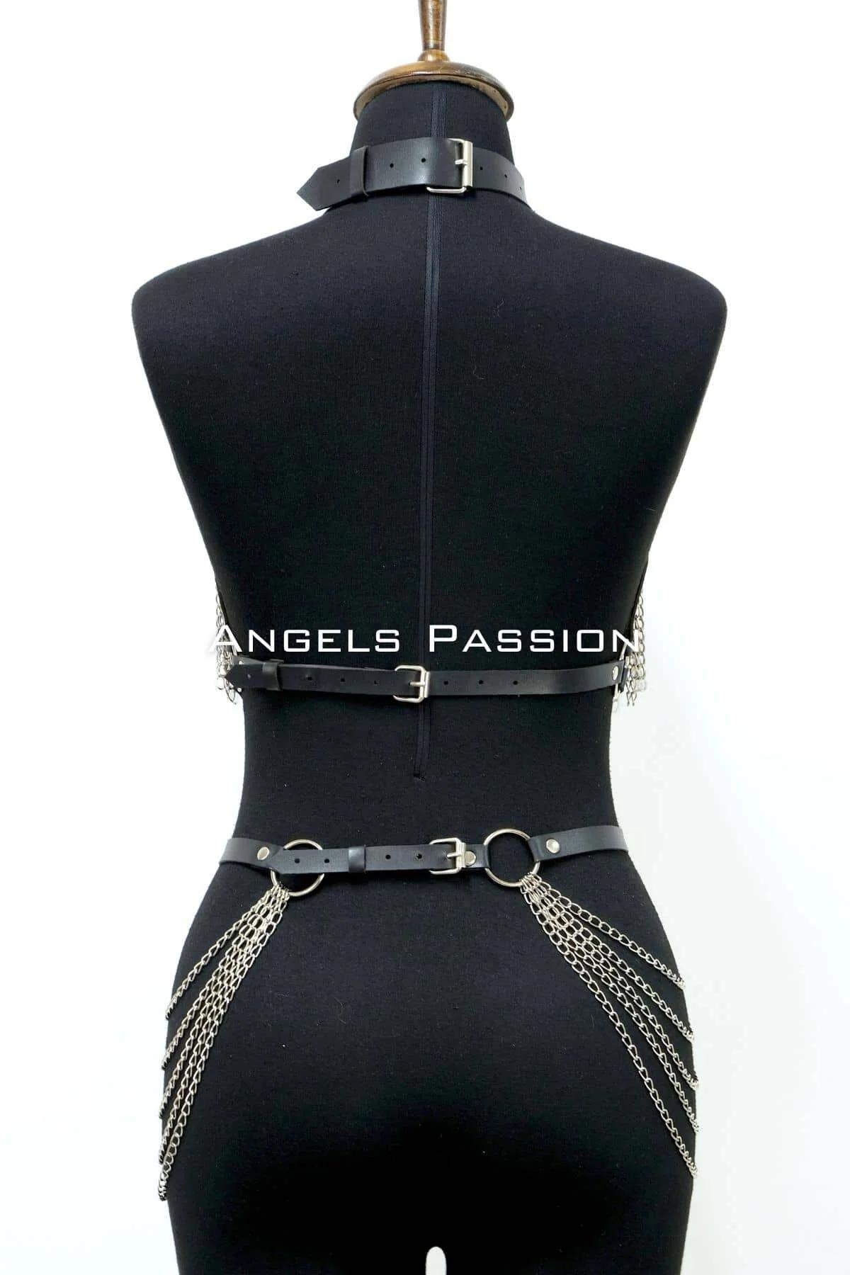 Body Harness with Draped Chain Fringe
