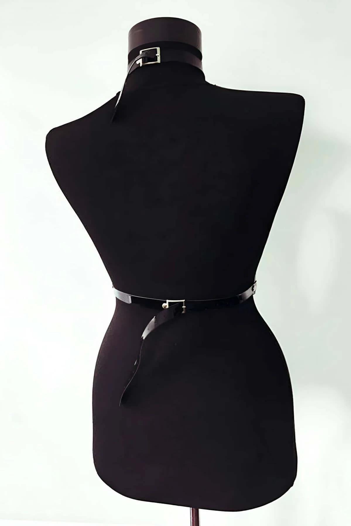 Chest Harness with Detachable Chain & Garters