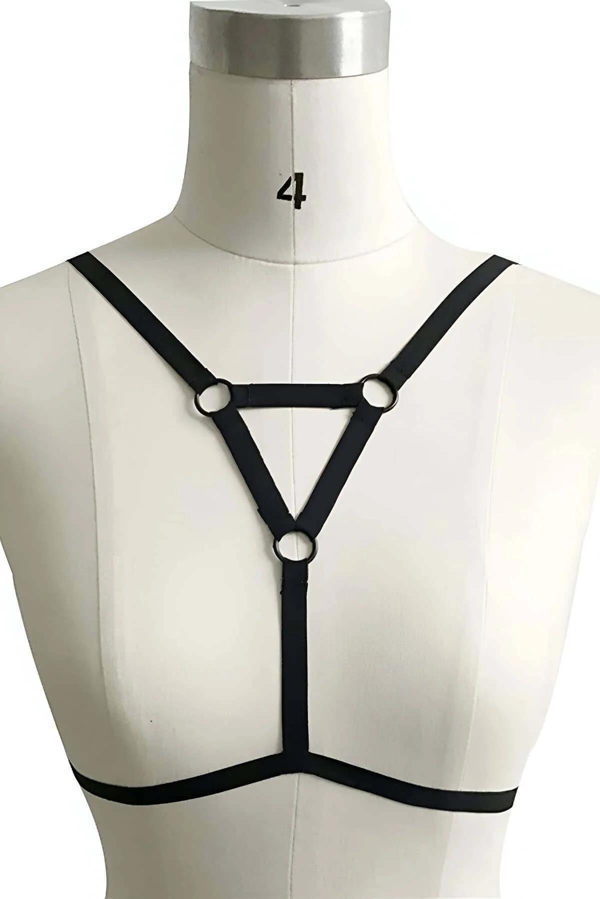 siyah lastik harness arka bant detayı O-halka birleşim noktası yakın çekim