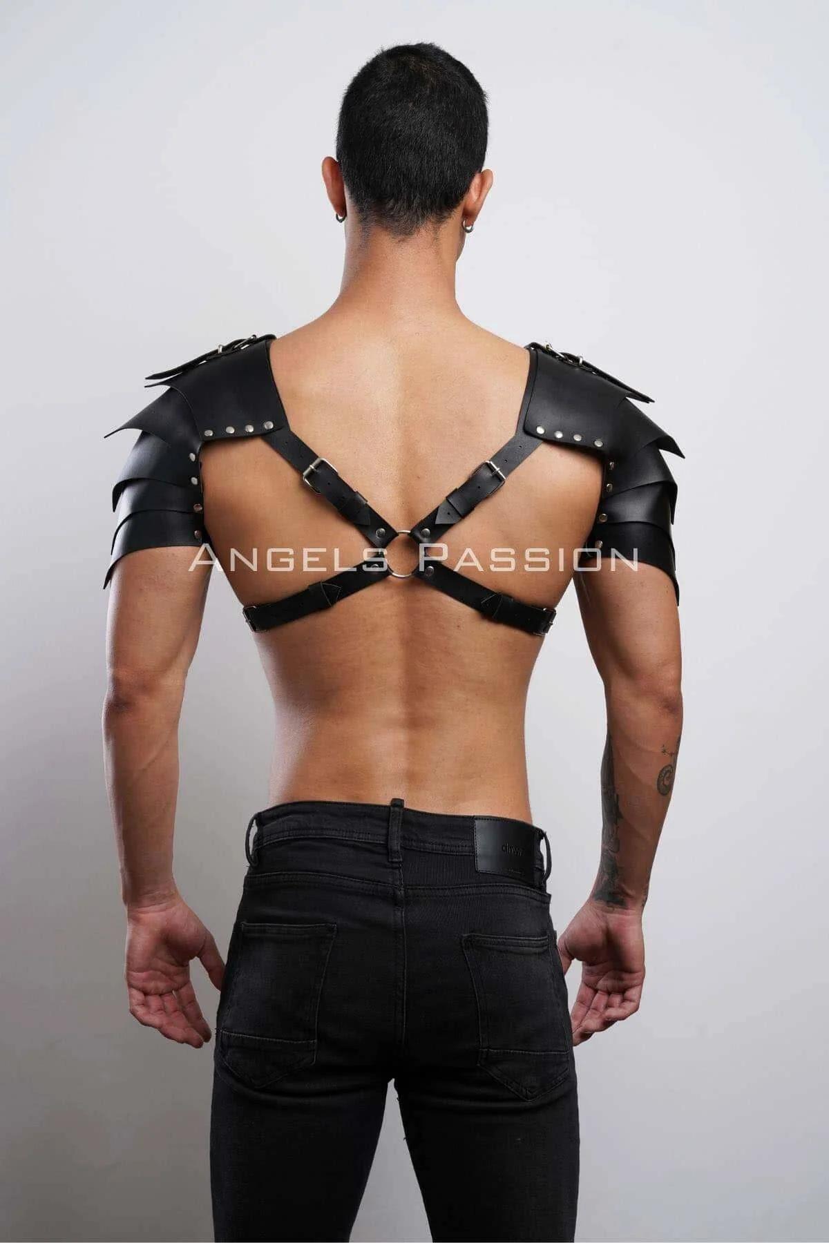 Gladiator Shoulder Armor Harness with Pauldrons and O-Ring