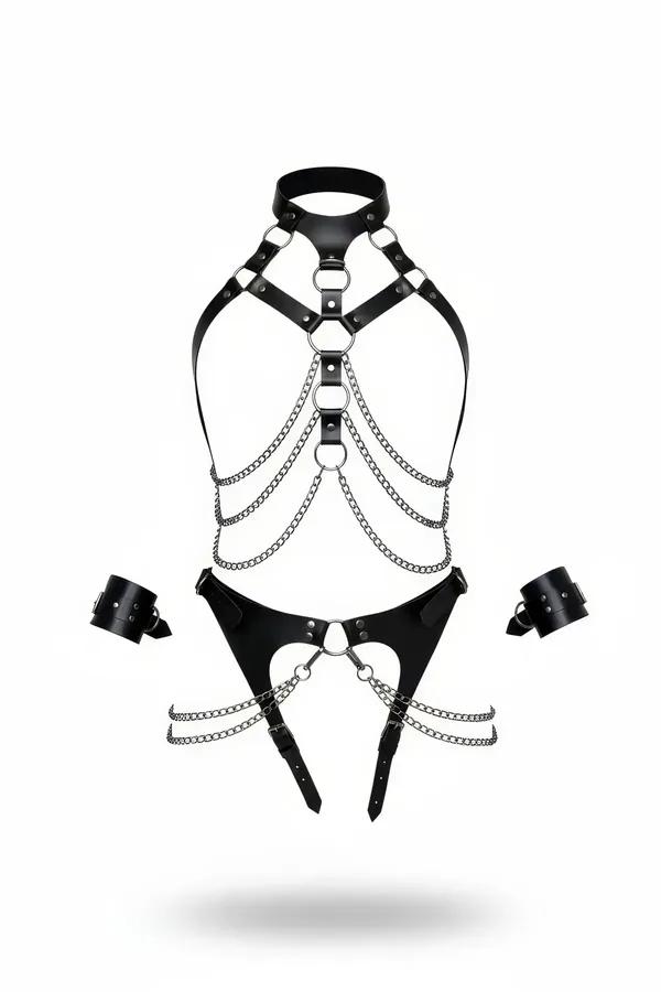 Full Body Harness Set with Chains & Cuffs