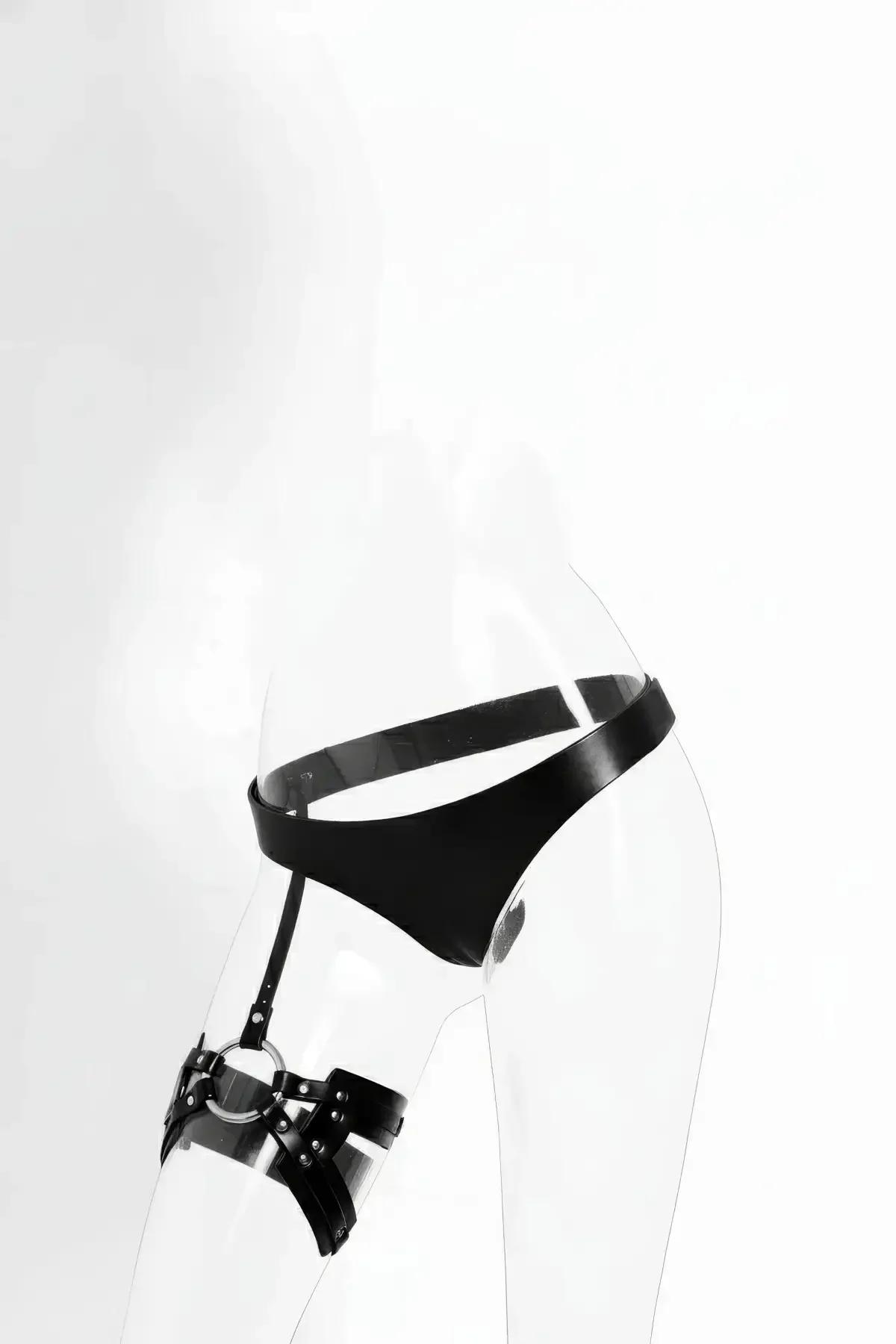 Thigh Harness Garter with Integrated Strappy Waist Belt