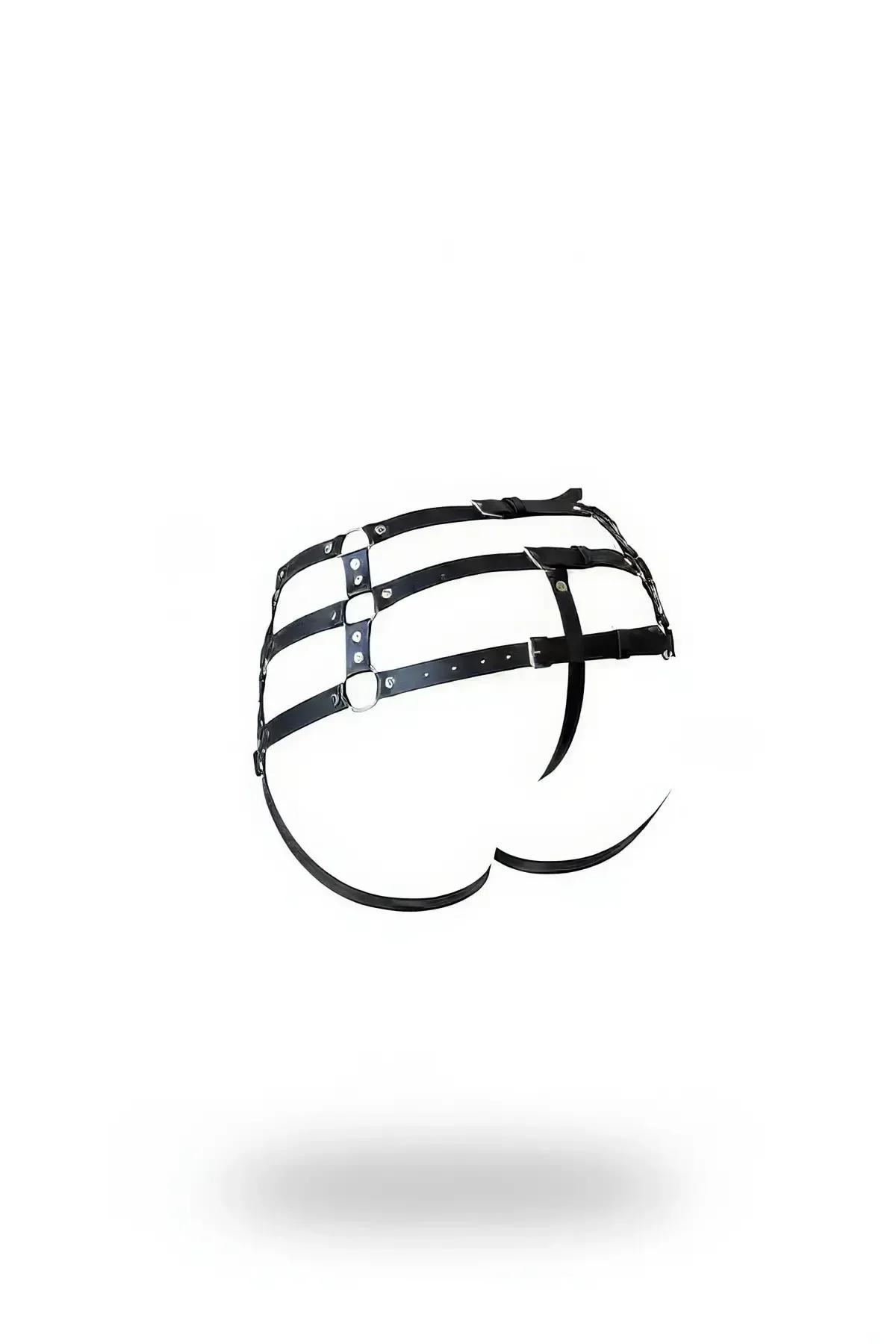 Strappy Faux Leather High-Waist Garter Harness