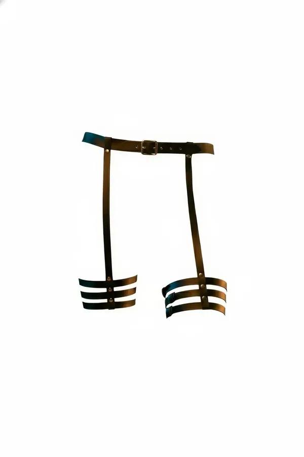 Adjustable Faux Leather Thigh Harness with Garter Straps