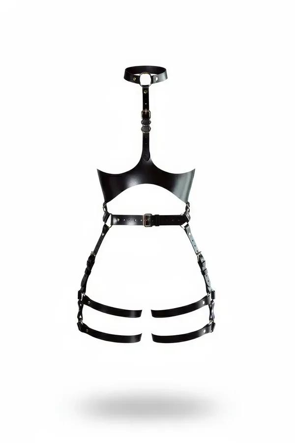 Halter Neck Underbust Harness with Thigh Garters