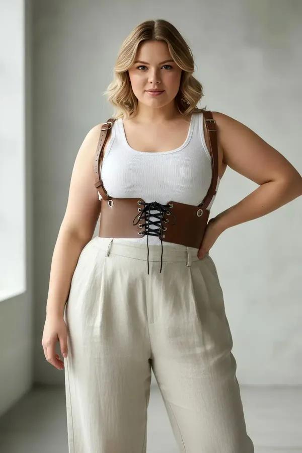 Underbust Corset Style Harness Belt with Lacing
