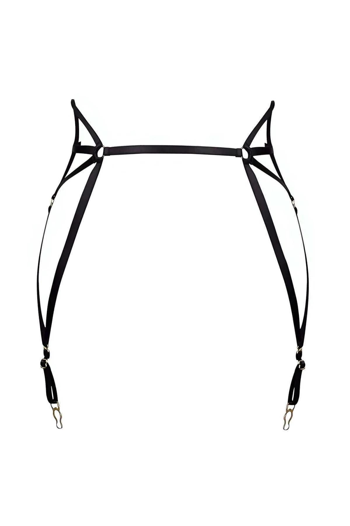 Cat Ear Garter Harness with Adjustable Thigh Straps