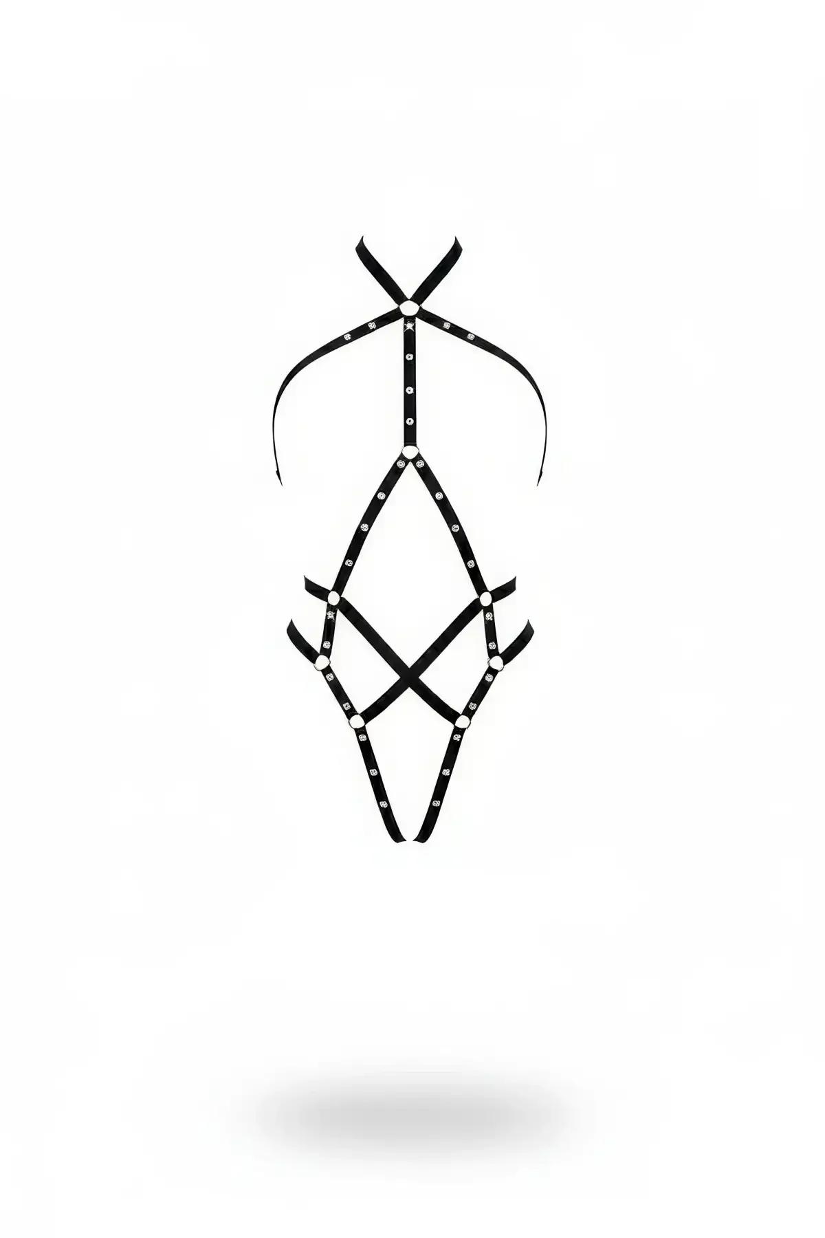 Geometric Body Harness with Metal Rings