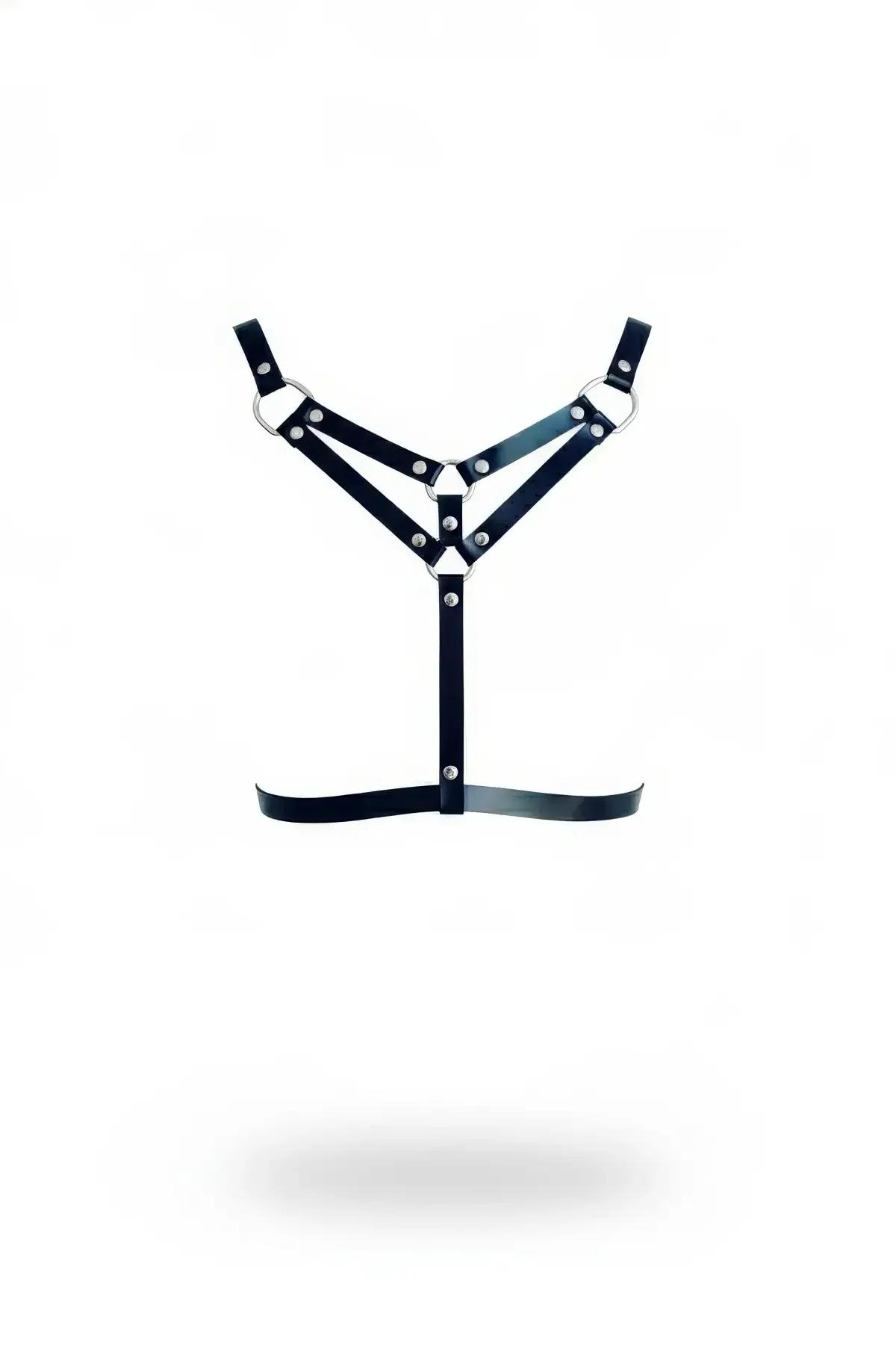 Y-Shape Underbust Faux Leather Harness with O-Rings