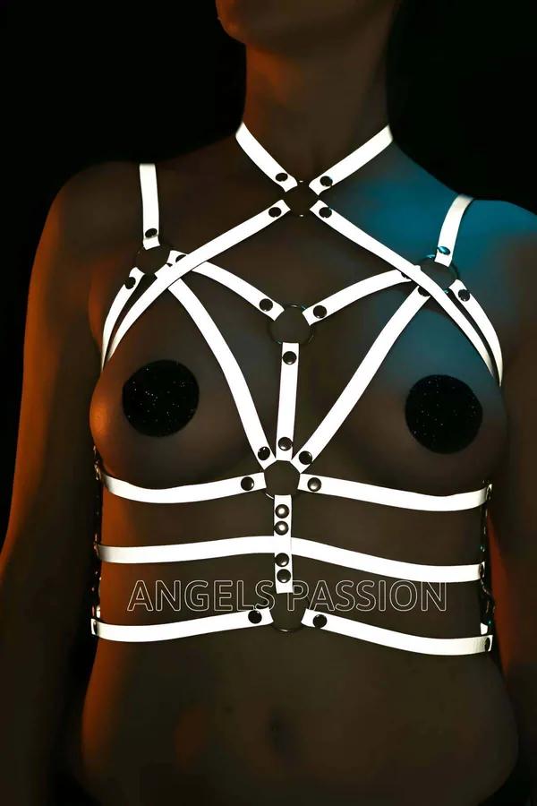 Reflective Strappy Body Harness with O-Rings