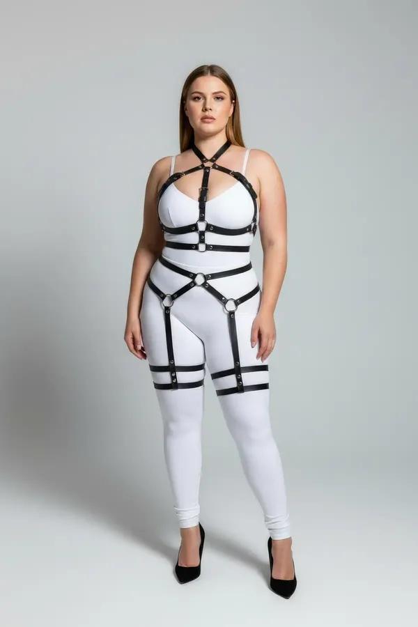 Full Body Harness with Integrated Thigh Garters
