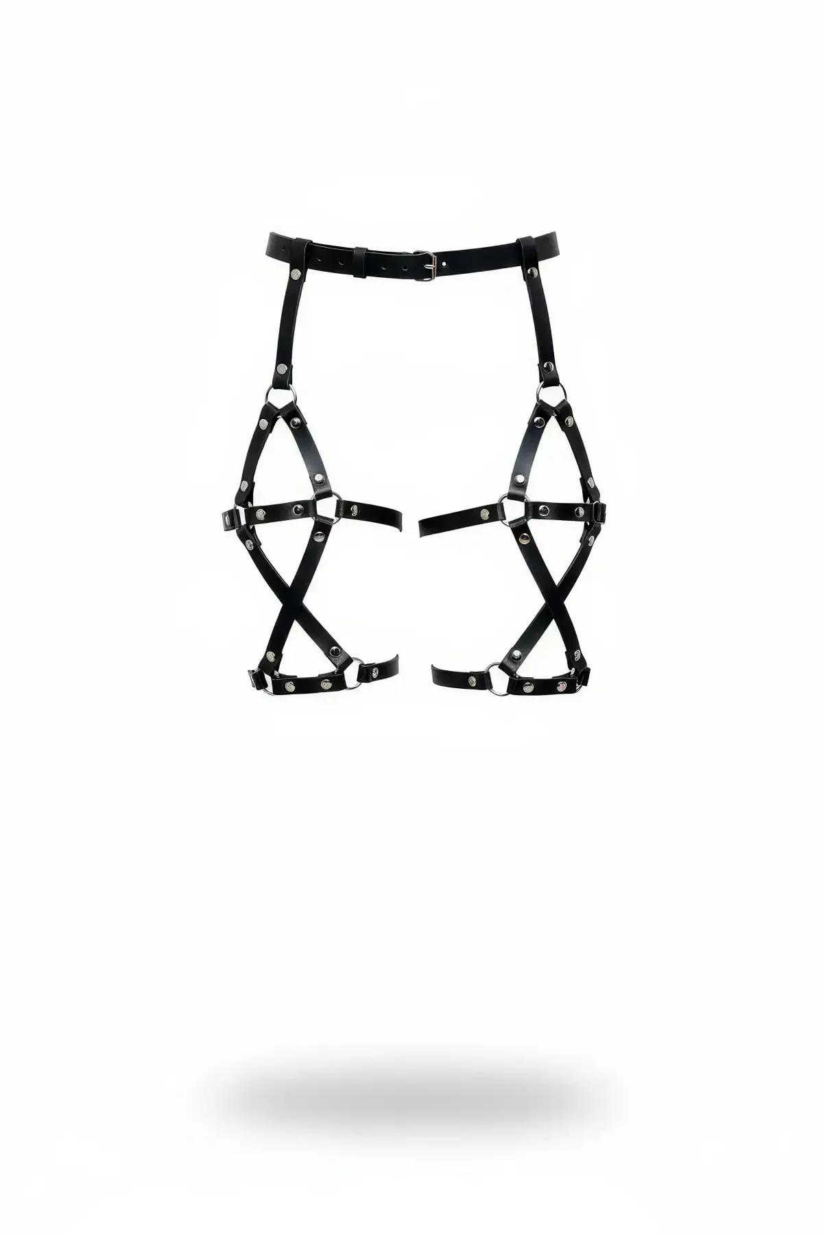 Adjustable Faux Leather Thigh Harness with O-Rings