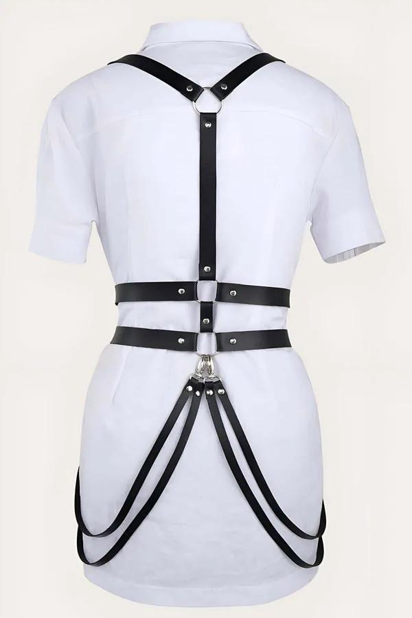 Adjustable Strappy Body Harness with Buckles