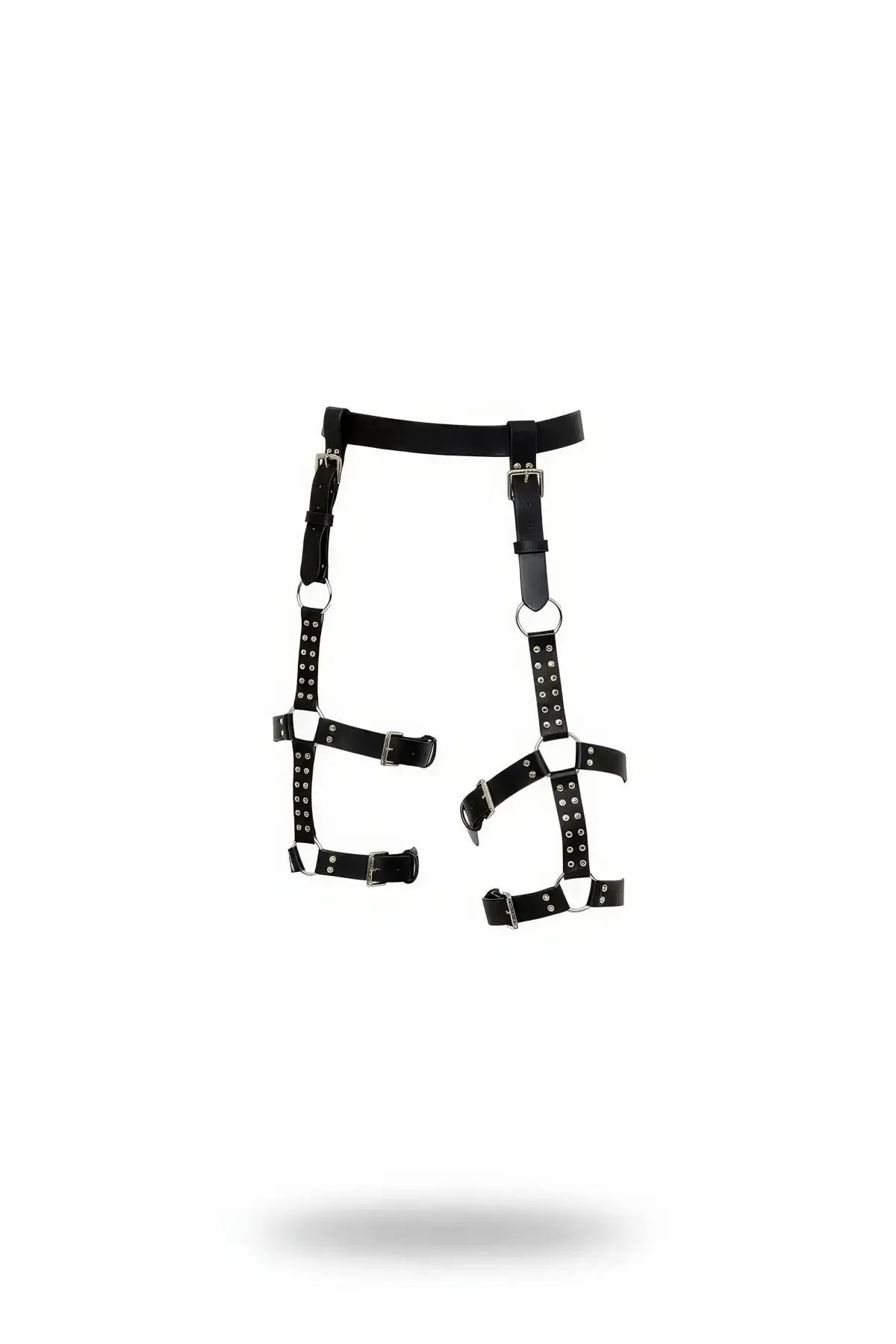 Multi-Strap Garter Harness with Adjustable Thigh Bands