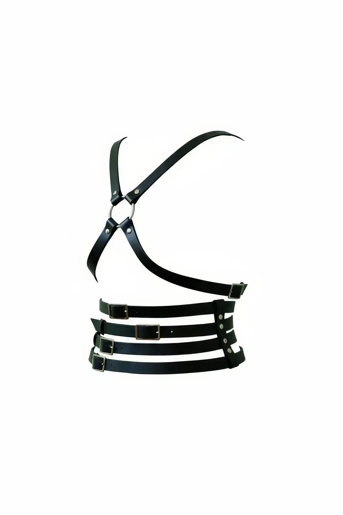 X-Back Chest Harness with Four-Strap Waspie Waist