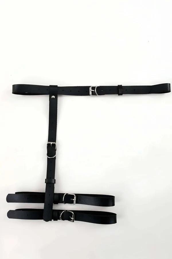 Adjustable Faux Leather Thigh Garter Harness