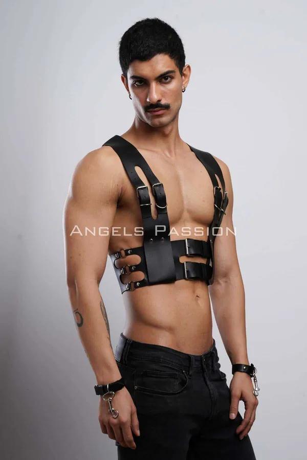 Strappy Faux Leather Chest Harness
