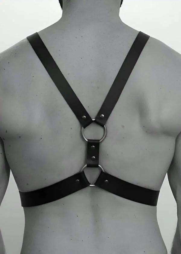 Adjustable Faux Leather Chest Body Harness with Buckles