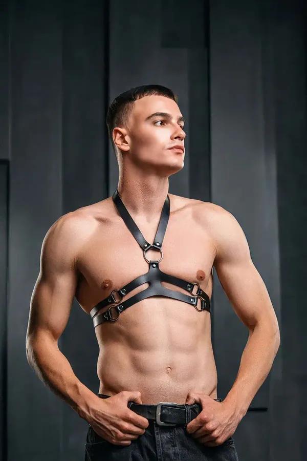 Strappy Chest Harness with O-Ring Detail