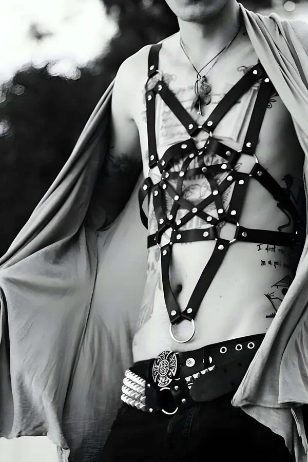 Star Cage Body Harness with O-Ring Accents