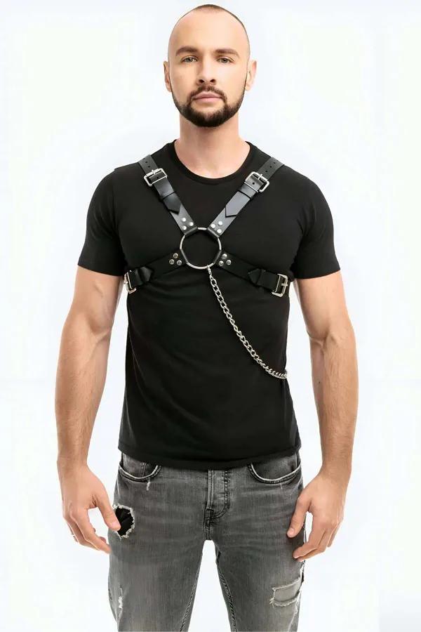Adjustable Chest Harness with Detachable O-Ring Chain