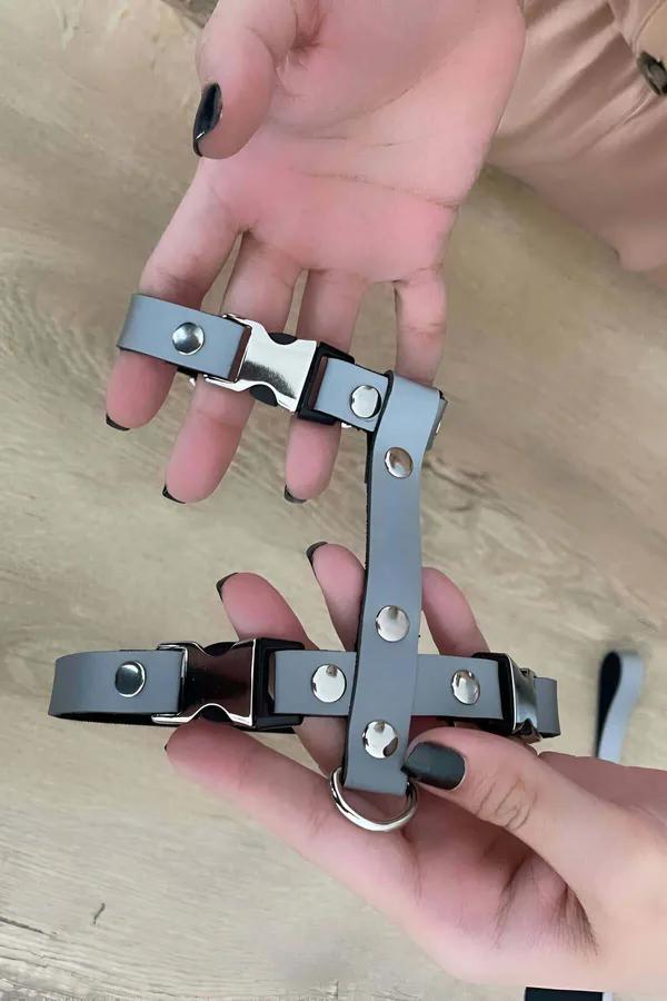 Reflective 'X' Pattern Body Harness with Adjustable Straps