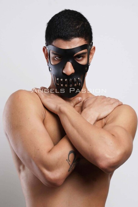 Leather Mask, Party Mask, Men's Mask, Sexy Mask - PNTM125 - 3