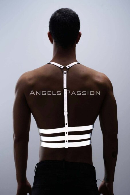 Reflective (Glow in the Dark) Men's Chest Harness, Party Accessory, Clubwear - PNTM17 - 7