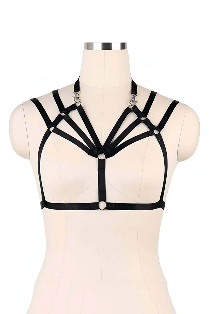Strappy Chest Harness Lingerie - Adjustable Body Cage Top