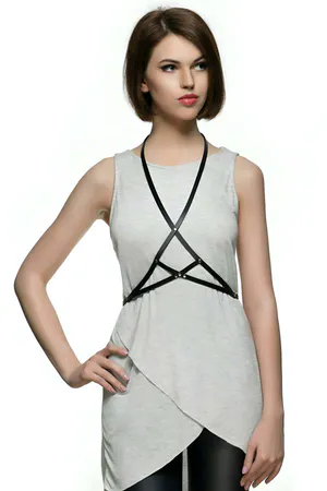 Chest Harness for Women – Faux Leather Fashion Body Accessory