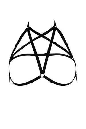 Sexy Pentagram Harness Top - Adjustable Body Straps for Women